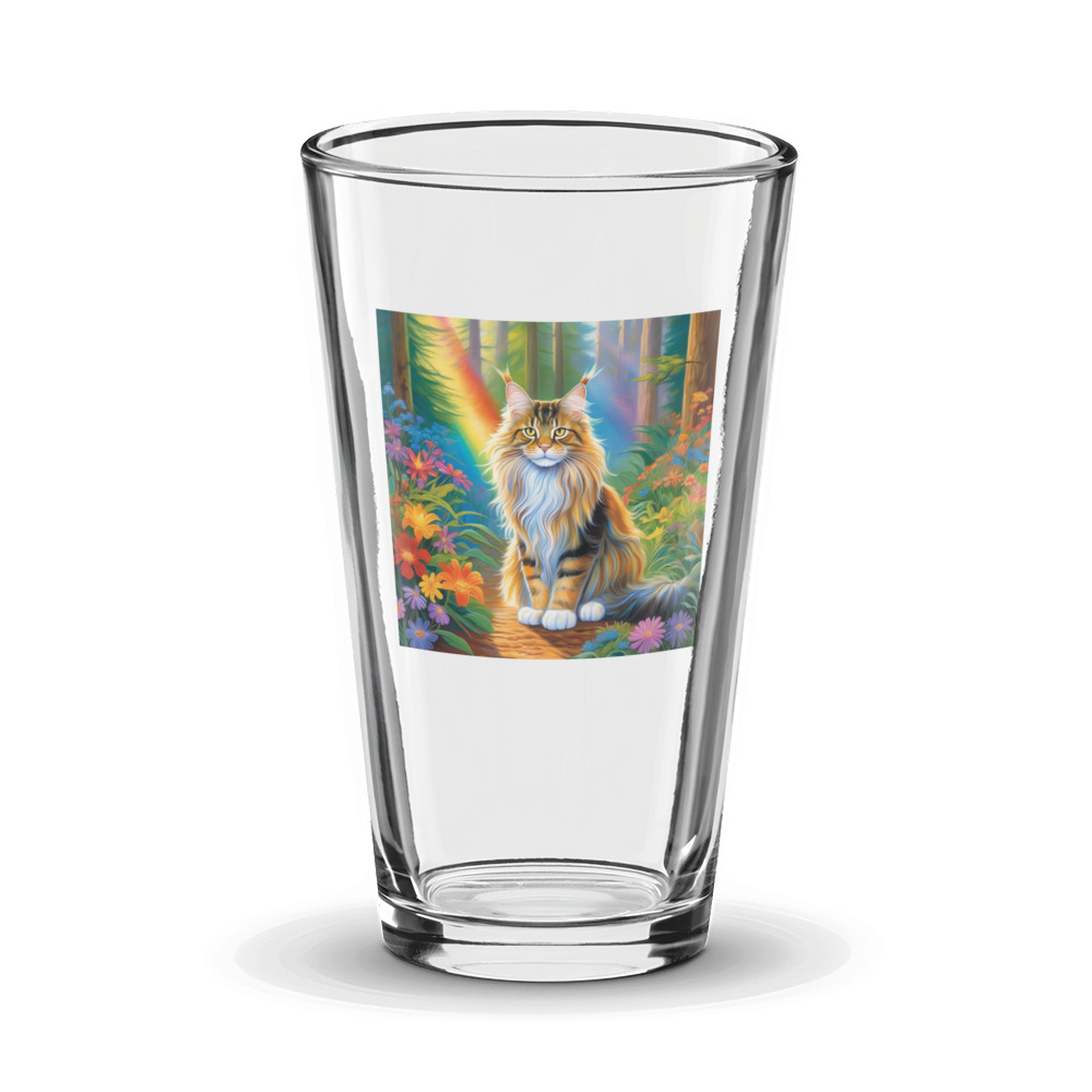 PugMug Custom Tabby Maine Coon Cat Glass Tumbler