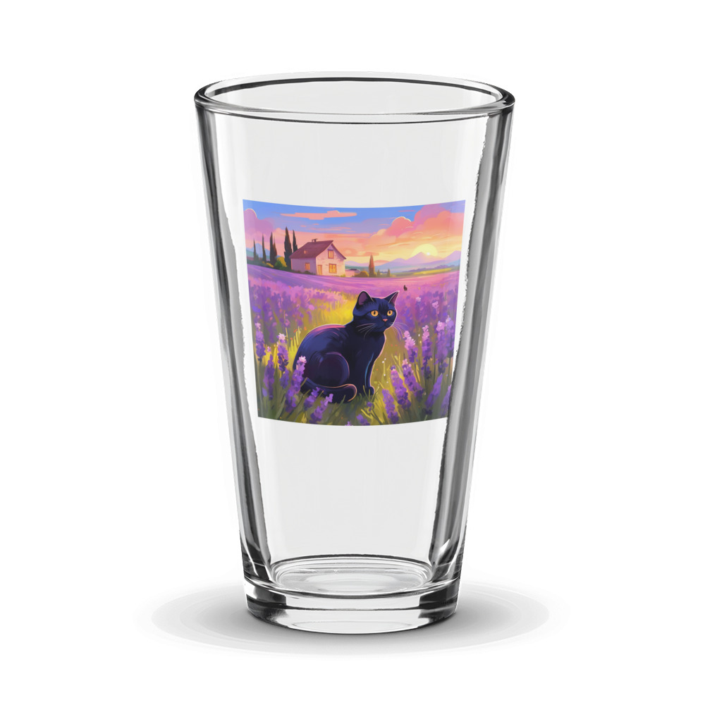 PugMug Custom Black Scottish Fold Cat Glass Tumbler