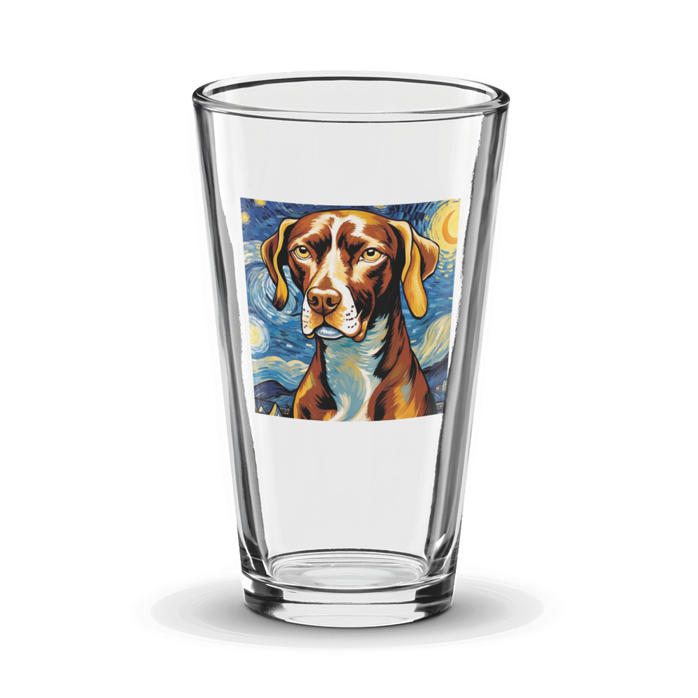 PugMug Custom Pointer Dog Glass Tumbler