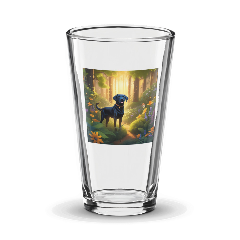 PugMug Custom Black Labrador Retriever Glass Tumbler