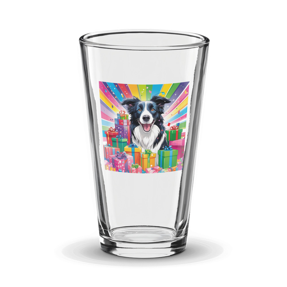 PugMug Custom Border Collie Glass Tumbler