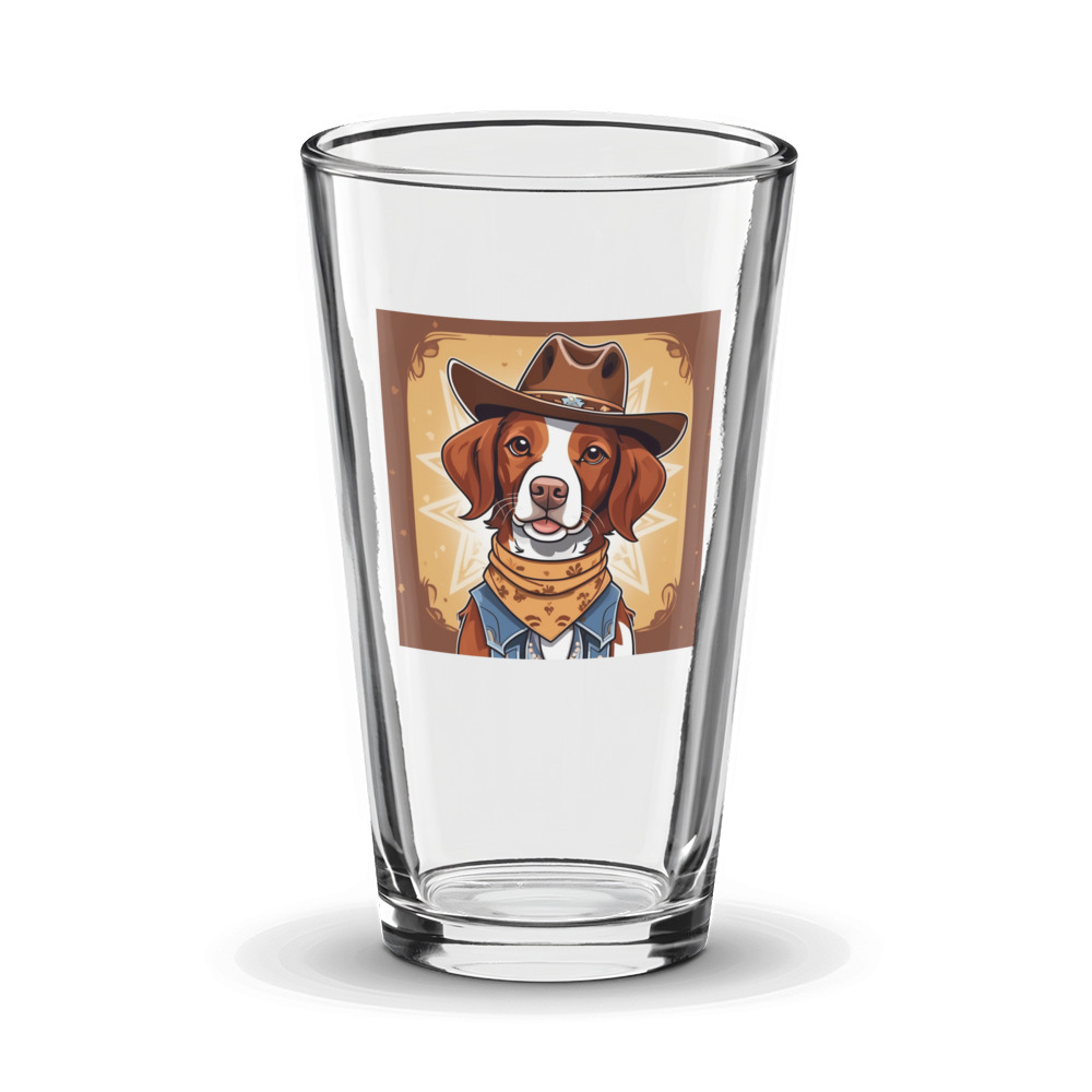 PugMug Custom Brittany Dog Glass Tumbler