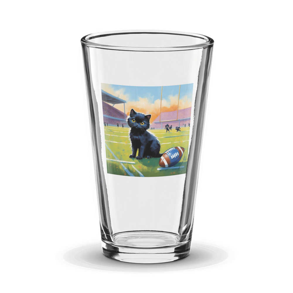 PugMug Custom Black Scottish Fold Cat Glass Tumbler