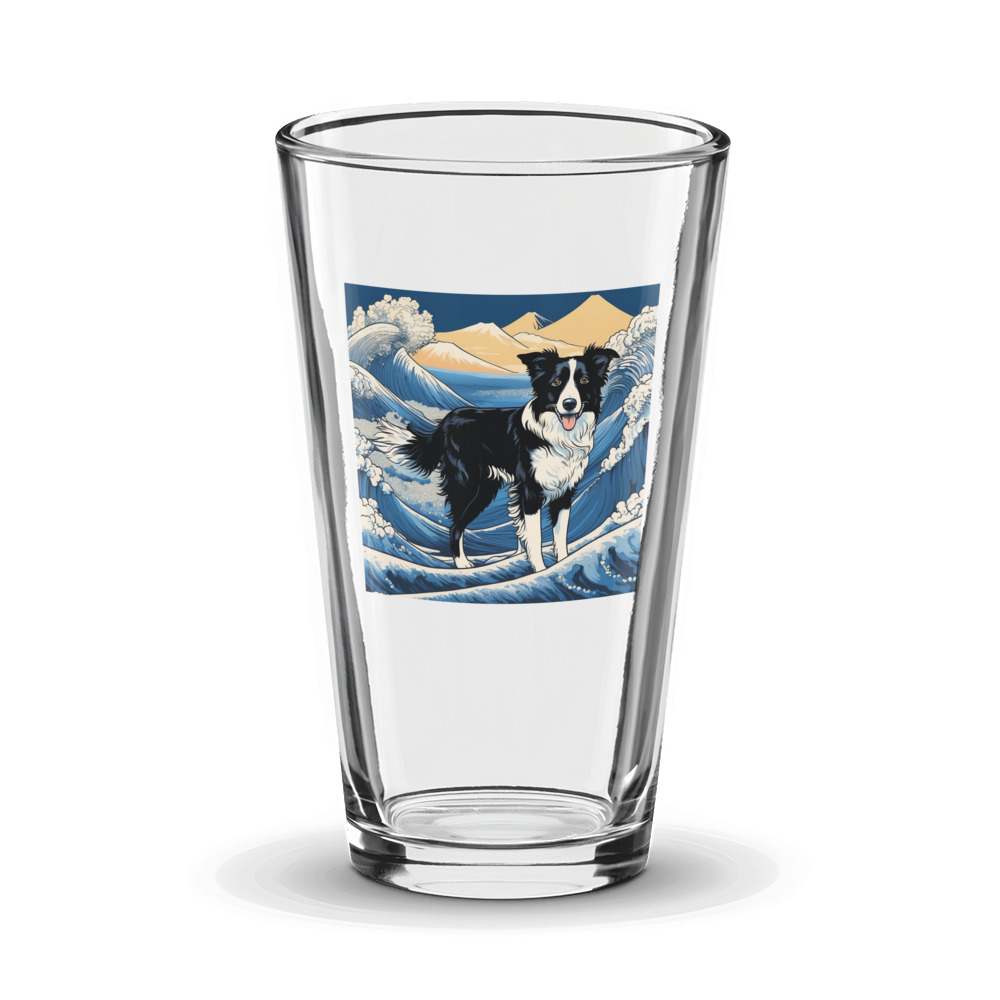 PugMug Custom Border Collie Glass Tumbler