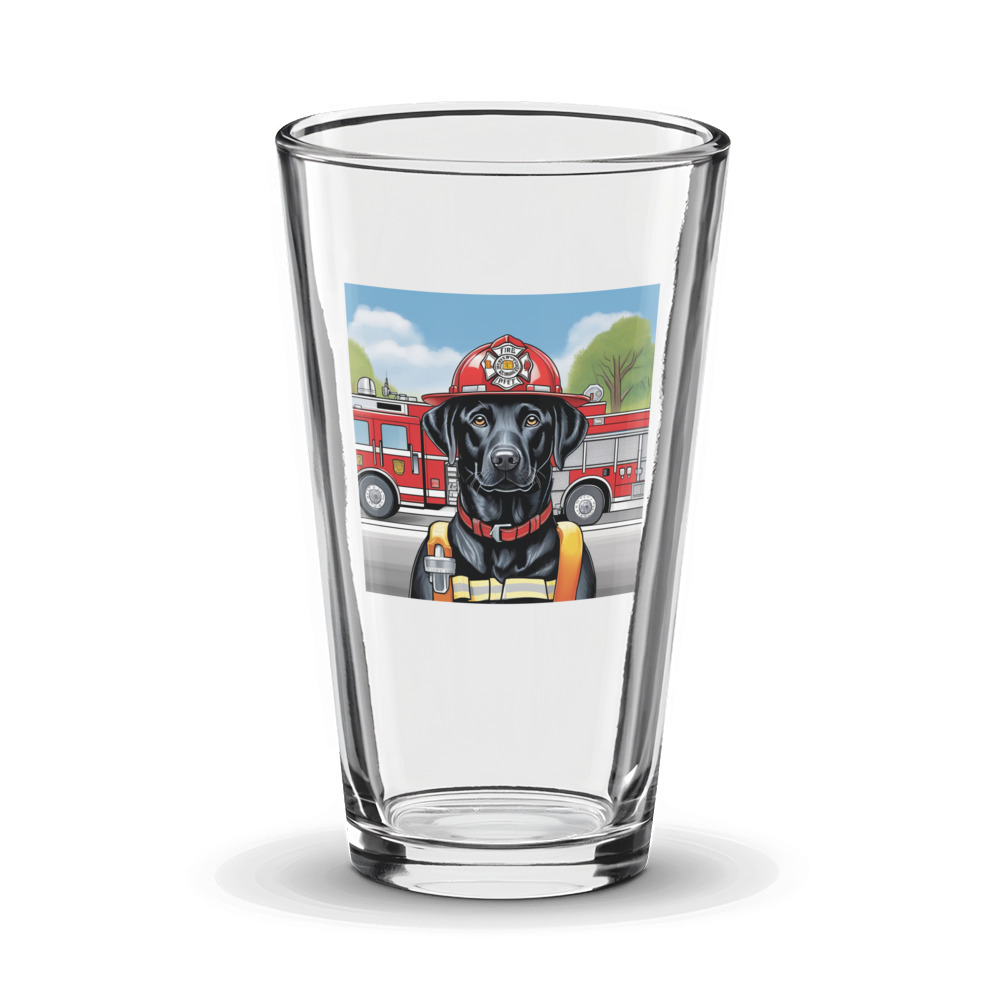 PugMug Custom Black Labrador Retriever Glass Tumbler