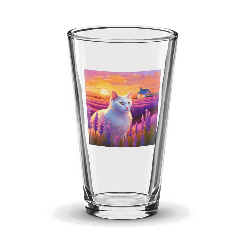 PugMug Custom White Companion Cat Glass Tumbler