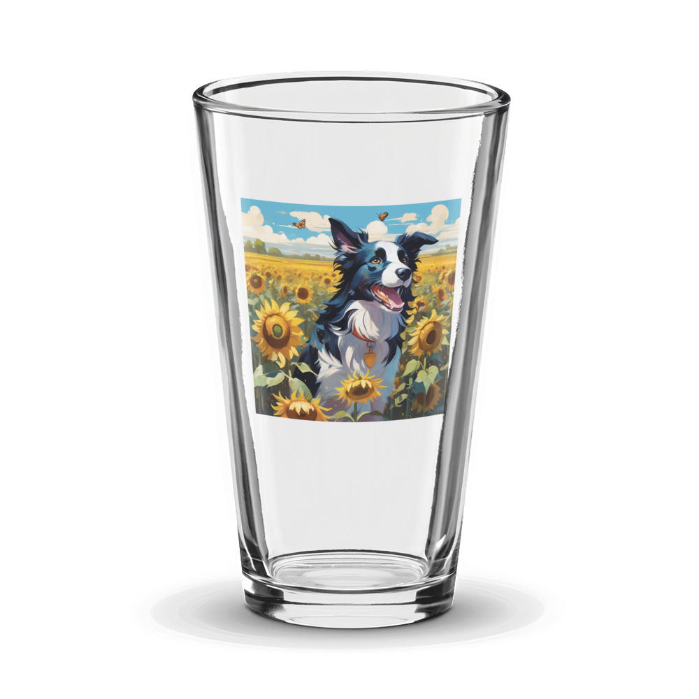 PugMug Custom Border Collie Glass Tumbler