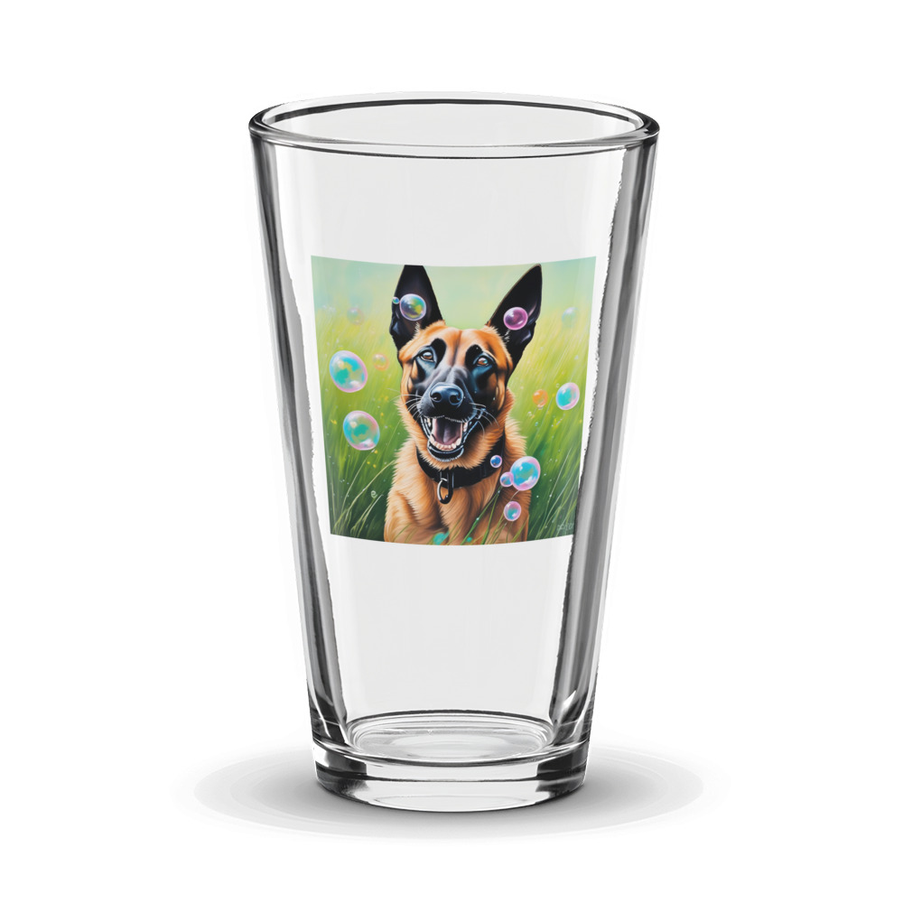 PugMug Custom Belgian Malinois Glass Tumbler