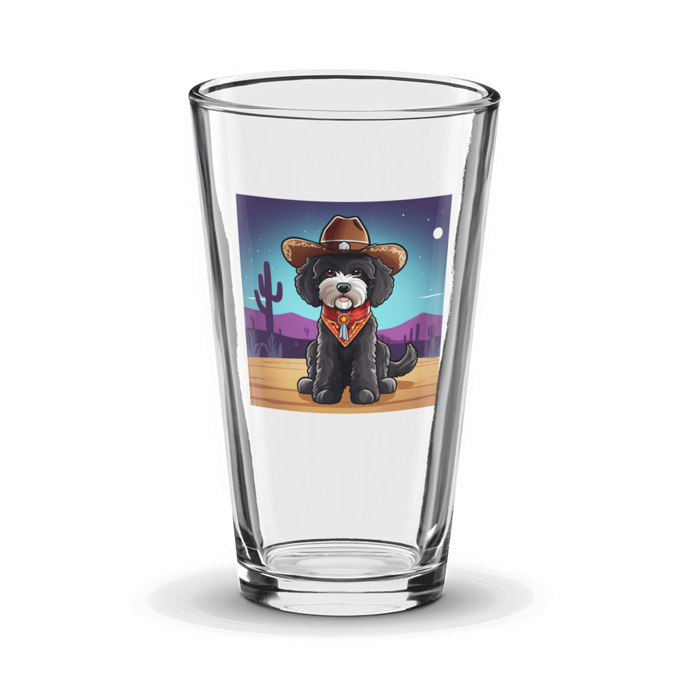 PugMug Custom Portuguese Water Dog Glass Tumbler