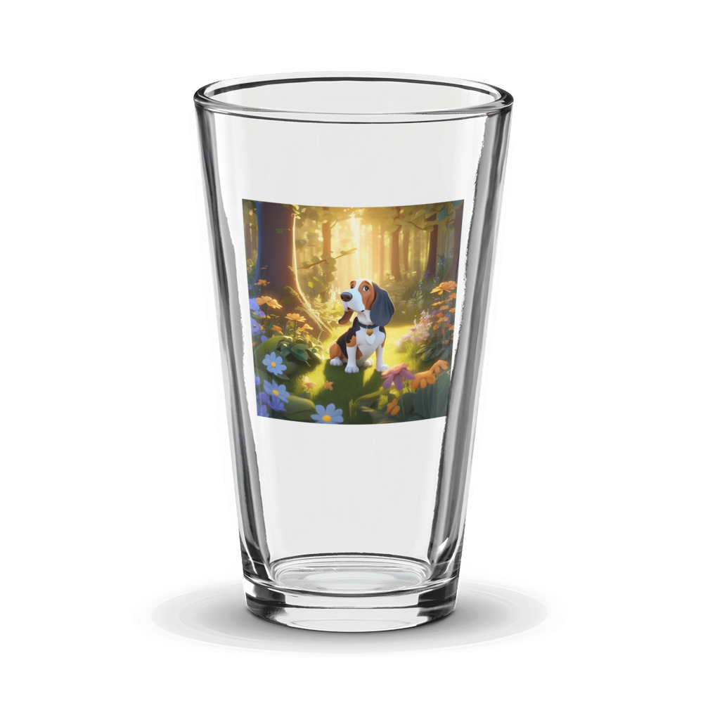 PugMug Custom Basset Hound Glass Tumbler