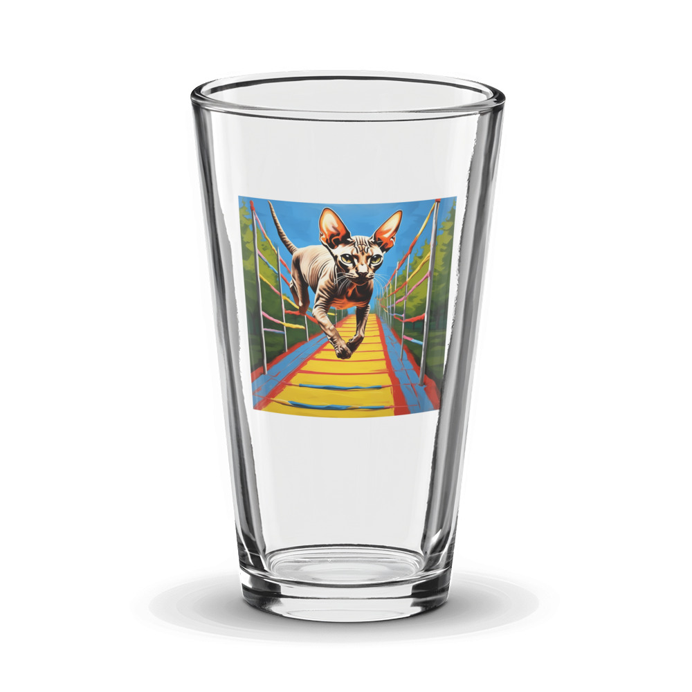 PugMug Custom Tabby Sphynx Cat Glass Tumbler