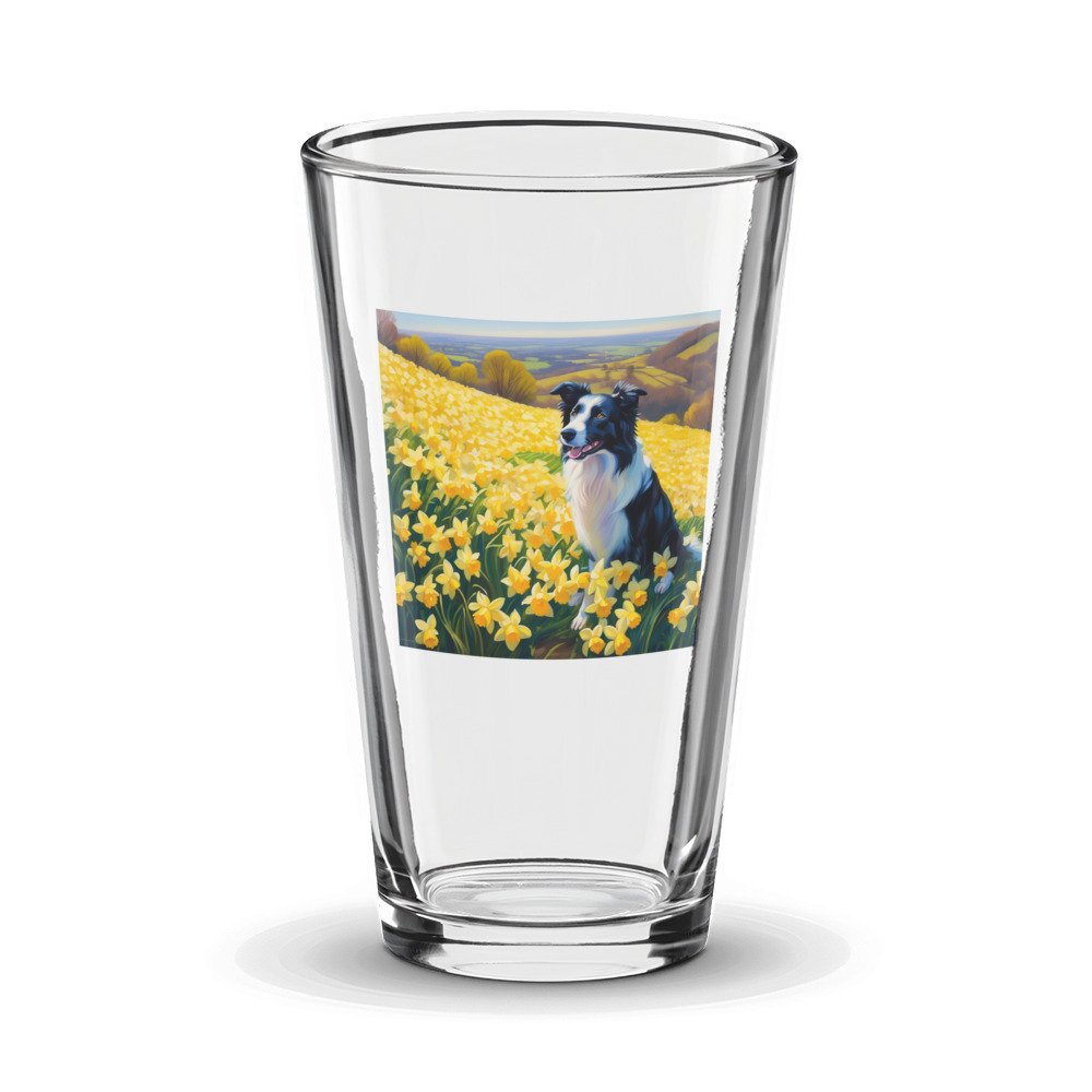 PugMug Custom Border Collie Glass Tumbler
