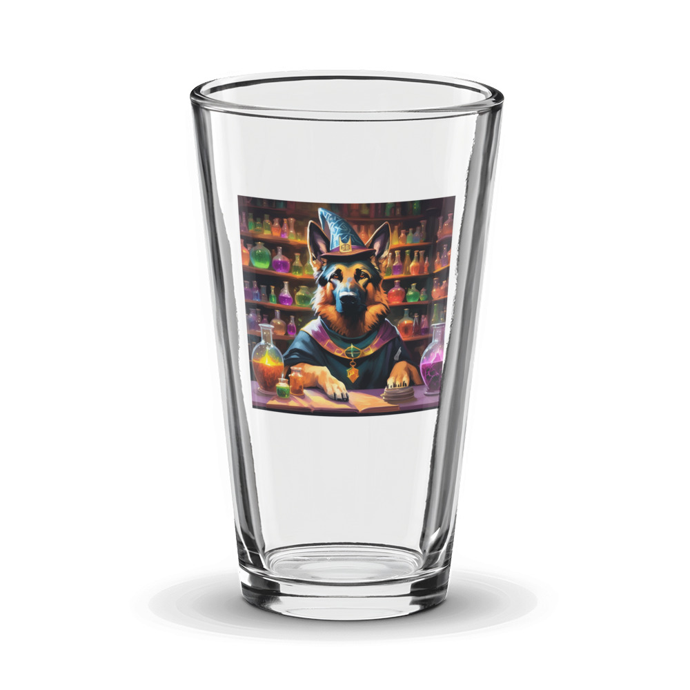 PugMug Custom German Shepherd Dog Glass Tumbler