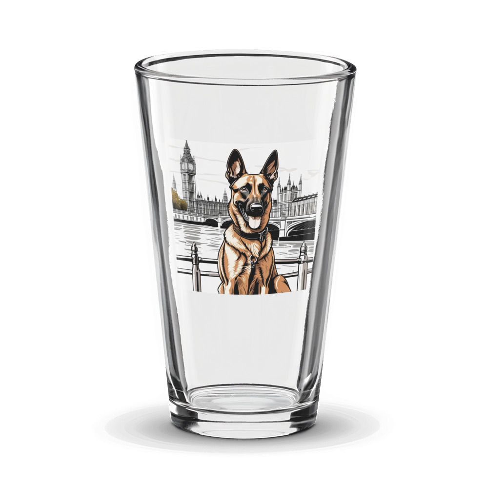 PugMug Custom Belgian Malinois Glass Tumbler