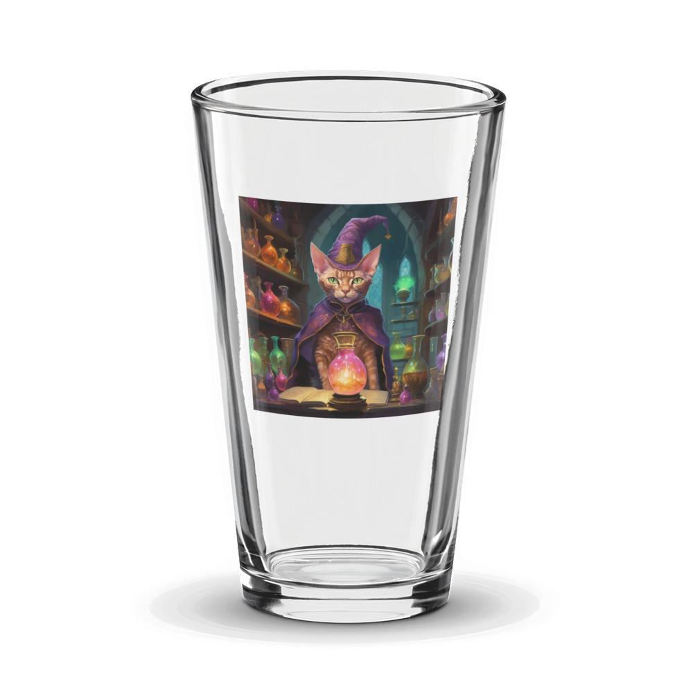 PugMug Custom Tabby Devon Rex Cat Glass Tumbler