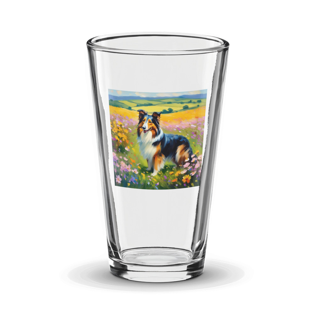 PugMug Custom Collie Glass Tumbler