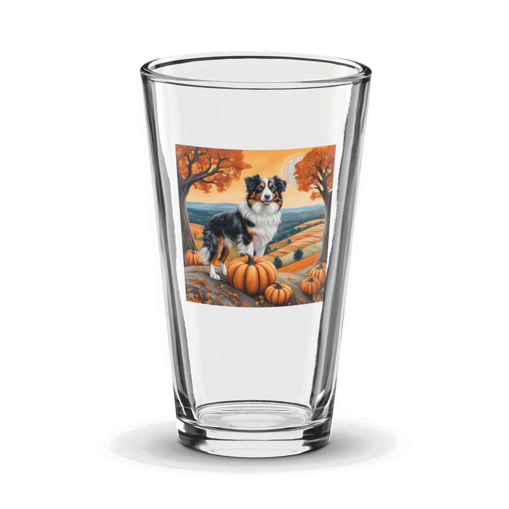 PugMug Custom Miniature American Shepherd Glass Tumbler
