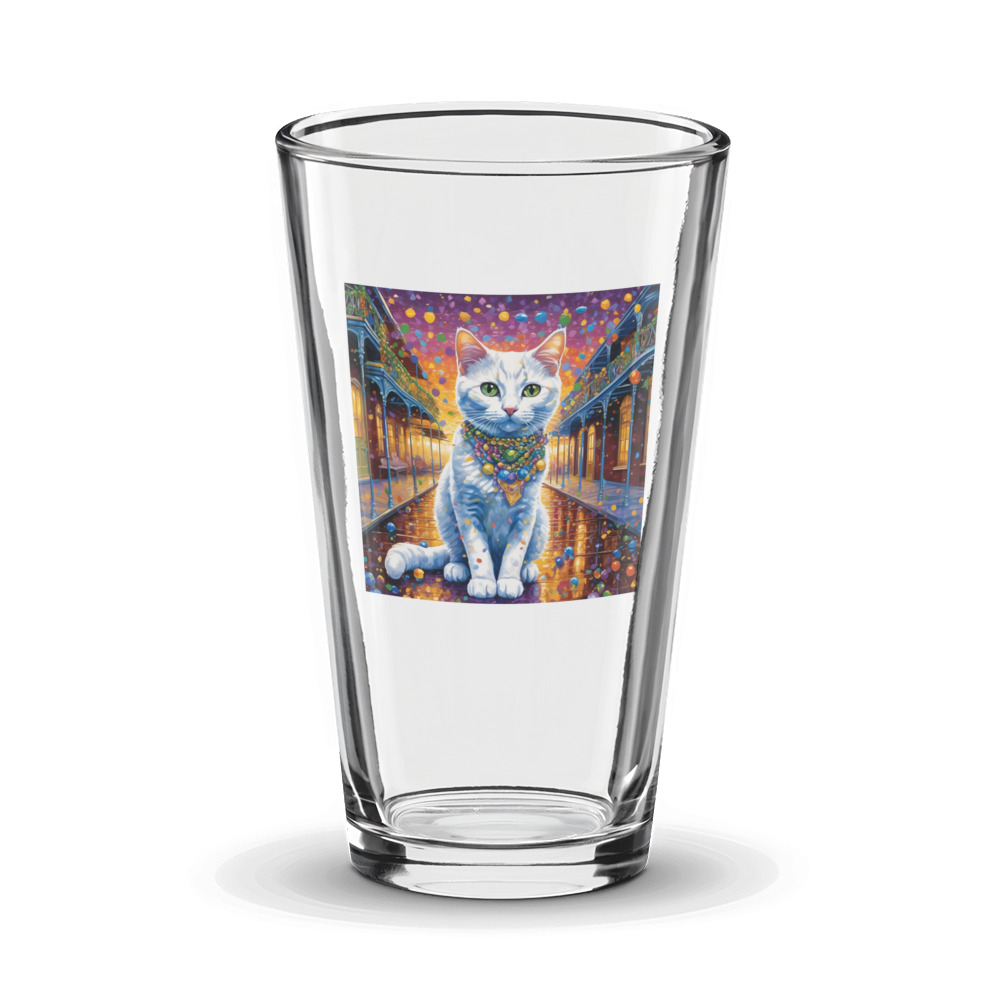 PugMug Custom White American Shorthair Cat Glass Tumbler