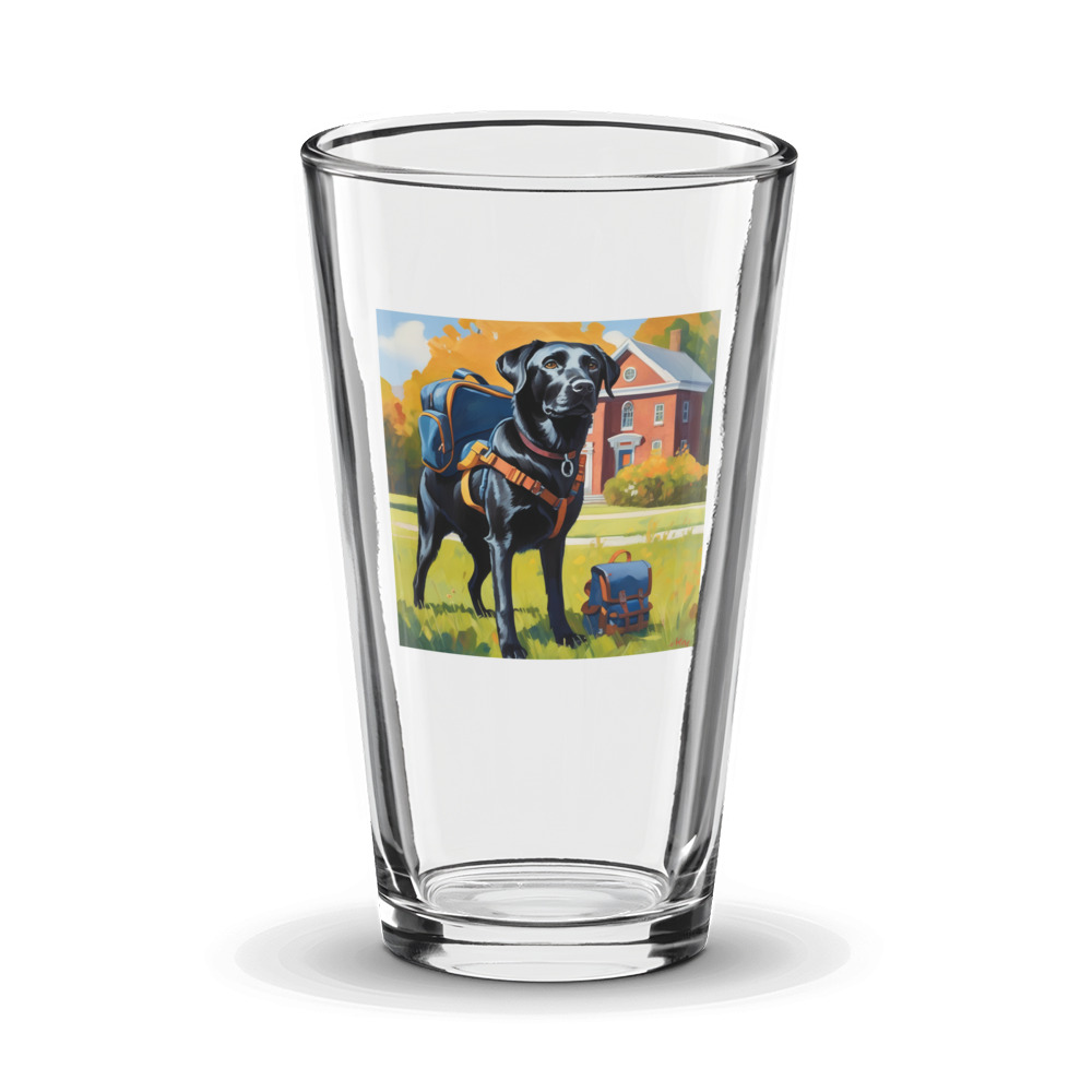 PugMug Custom Black Labrador Retriever Glass Tumbler