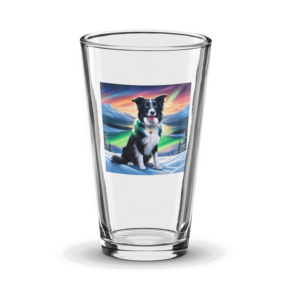 PugMug Custom Border Collie Glass Tumbler