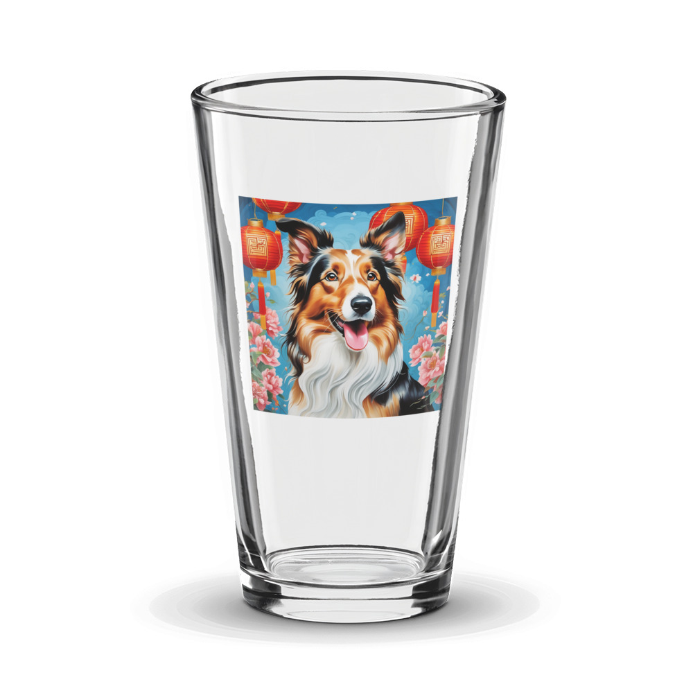 PugMug Custom Collie Glass Tumbler