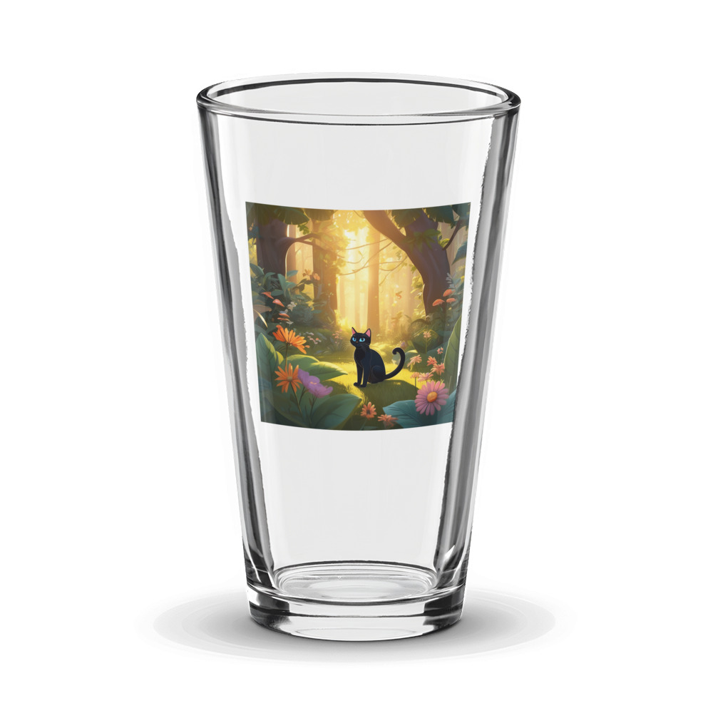 PugMug Custom Black Exotic Cat Glass Tumbler