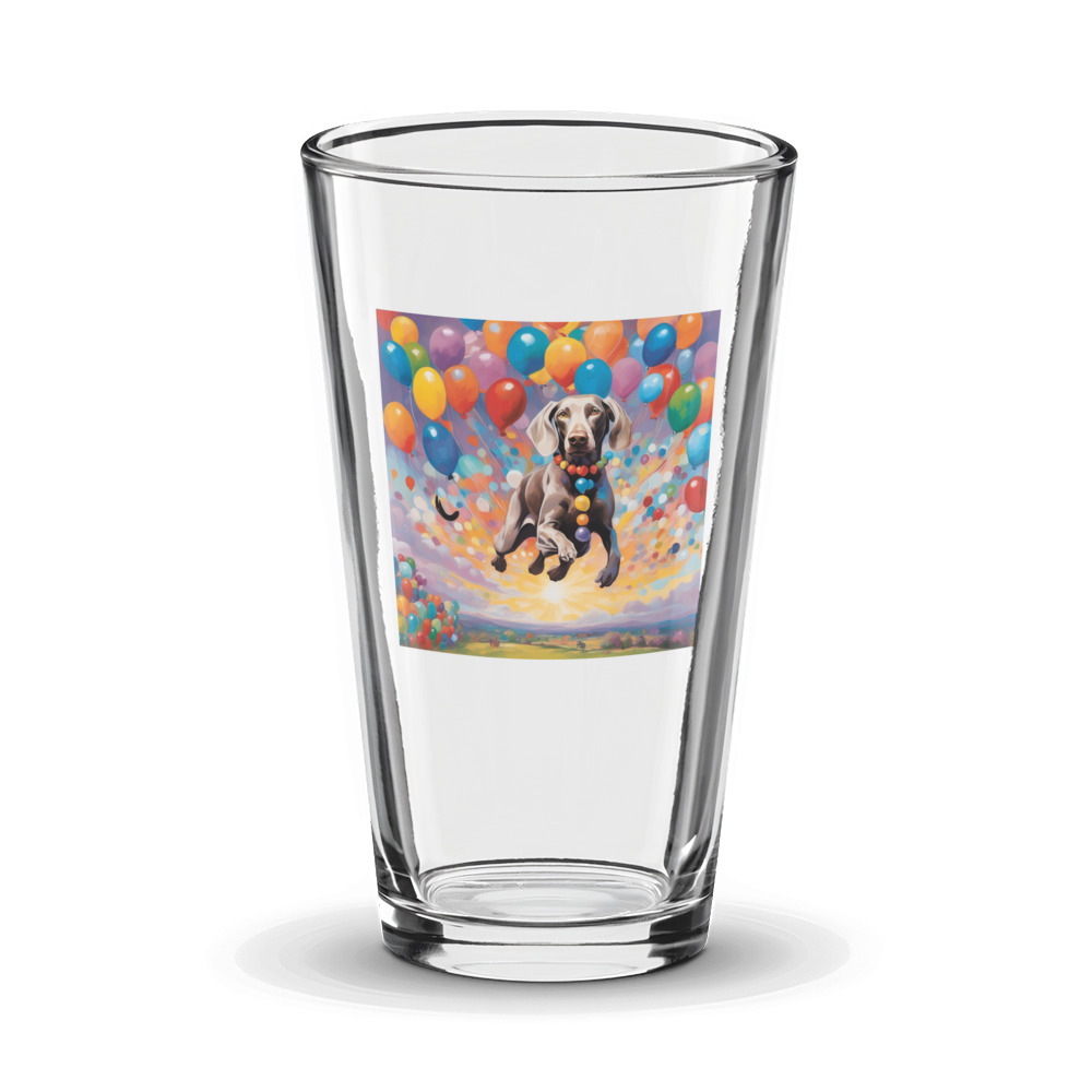 PugMug Custom Weimaraner Glass Tumbler