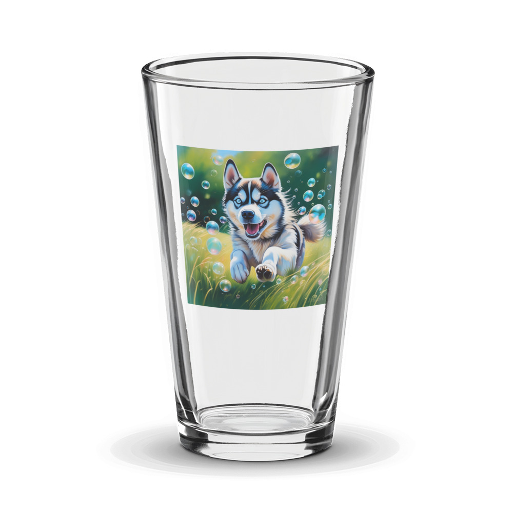 PugMug Custom Siberian Husky Glass Tumbler