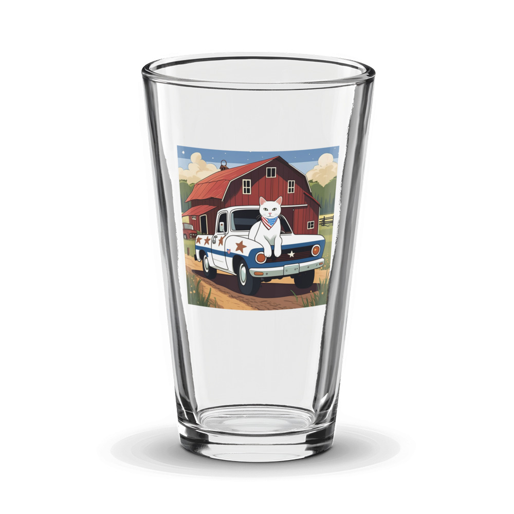 PugMug Custom White Companion Cat Glass Tumbler