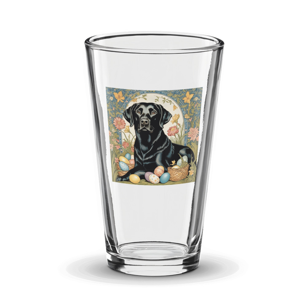 PugMug Custom Black Labrador Retriever Glass Tumbler