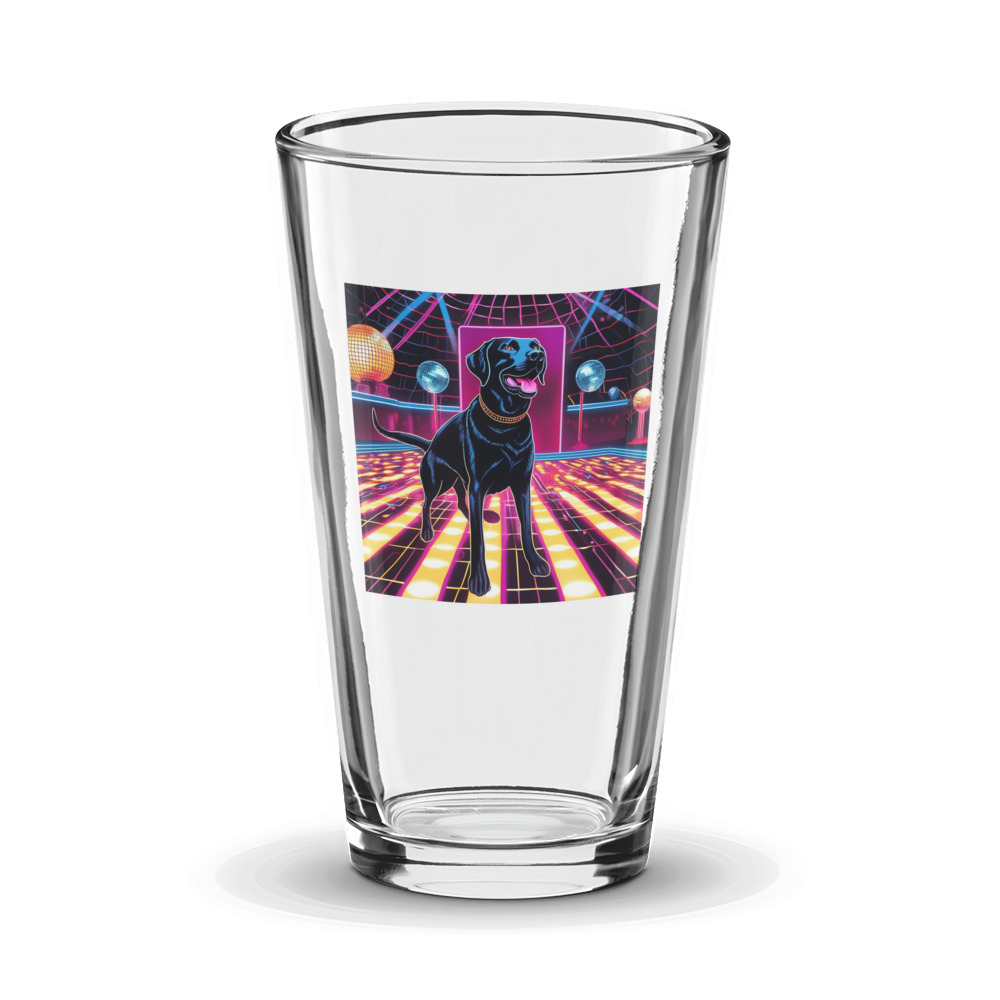 PugMug Custom Black Labrador Retriever Glass Tumbler