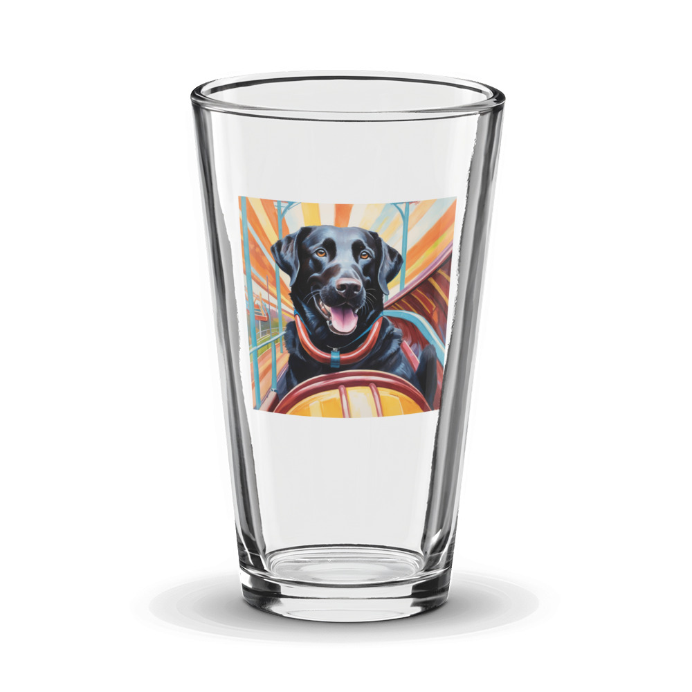 PugMug Custom Black Labrador Retriever Glass Tumbler