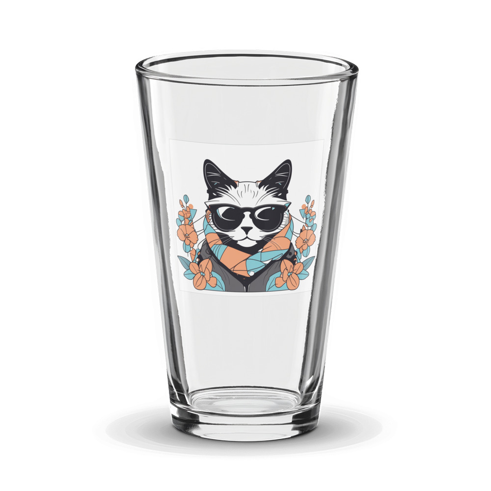 PugMug Custom Black Ragdoll Cat Glass Tumbler
