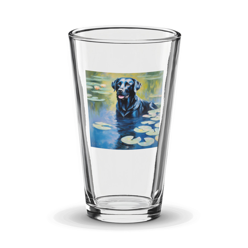 PugMug Custom Black Labrador Retriever Glass Tumbler