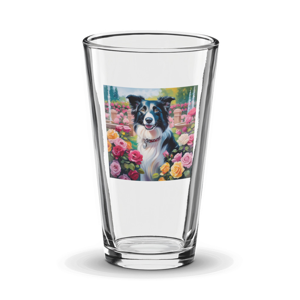 PugMug Custom Border Collie Glass Tumbler