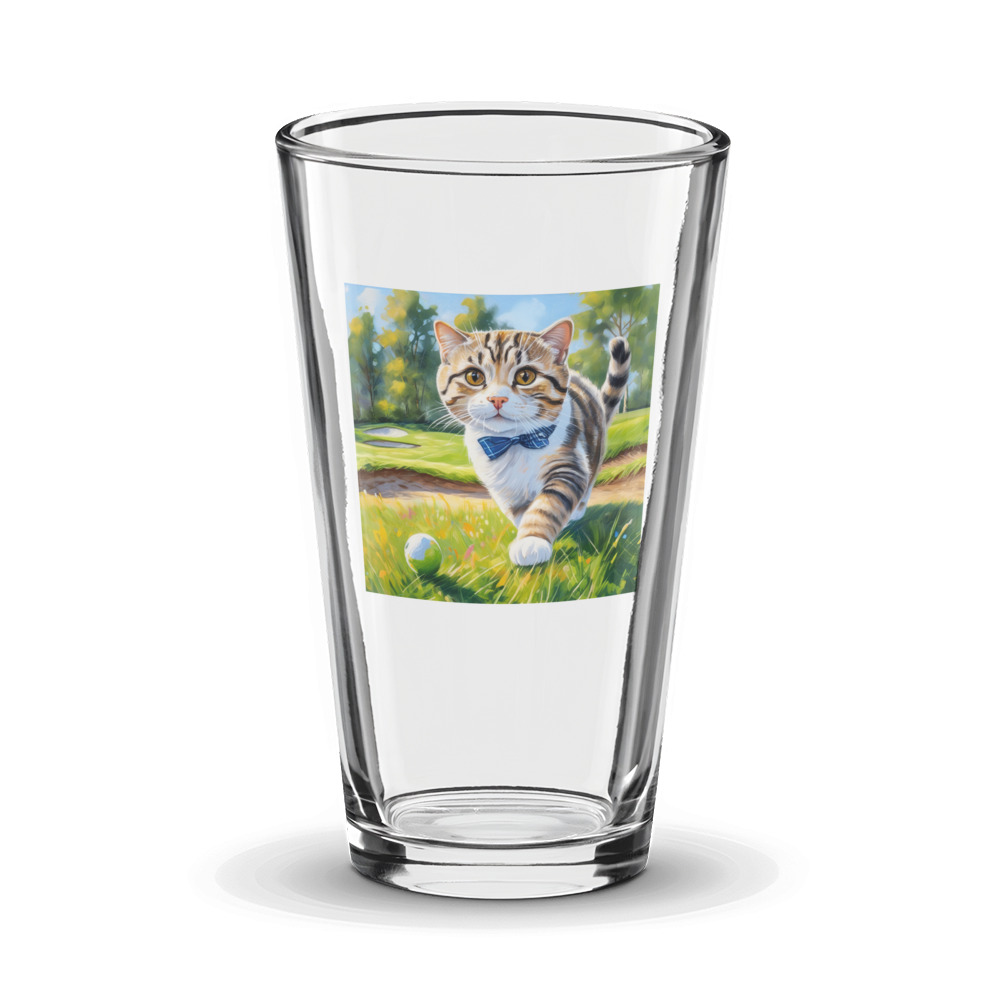 PugMug Custom Tabby Scottish Fold Cat Glass Tumbler