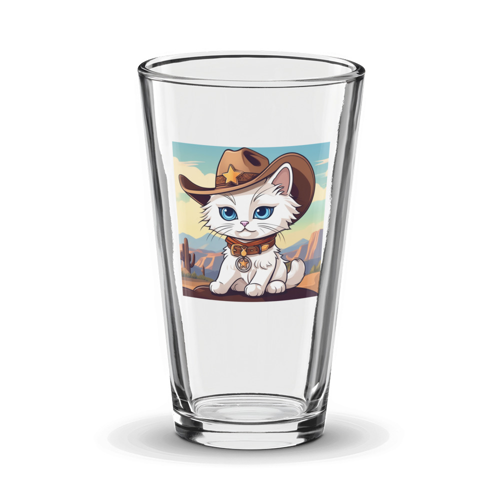 PugMug Custom White Ragdoll Cat Glass Tumbler
