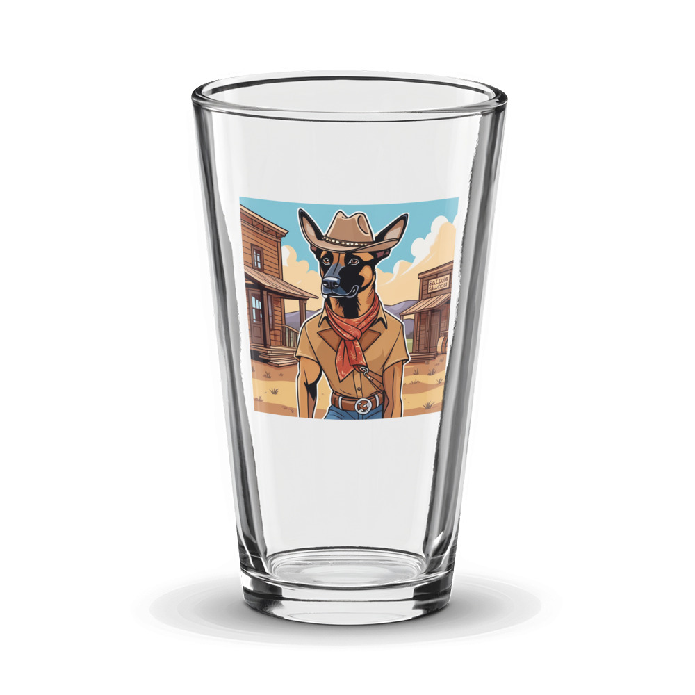PugMug Custom Belgian Malinois Glass Tumbler