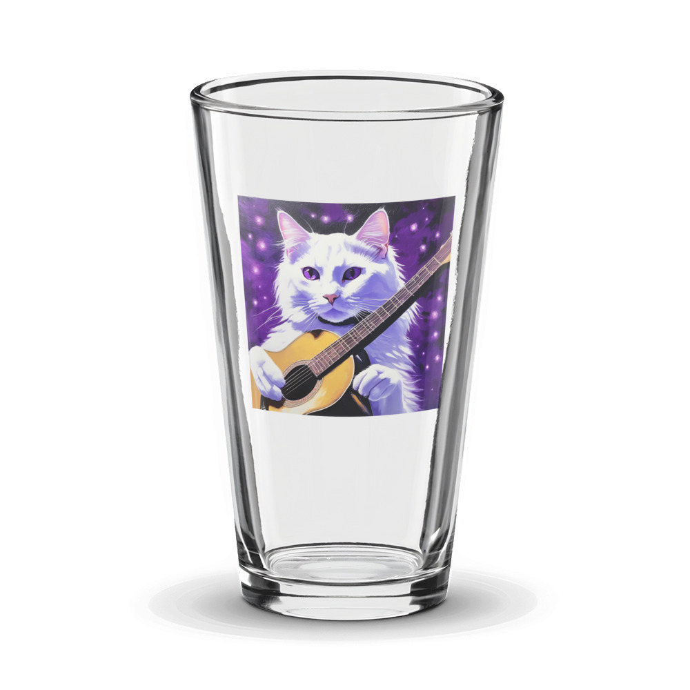 PugMug Custom White Companion Cat Glass Tumbler