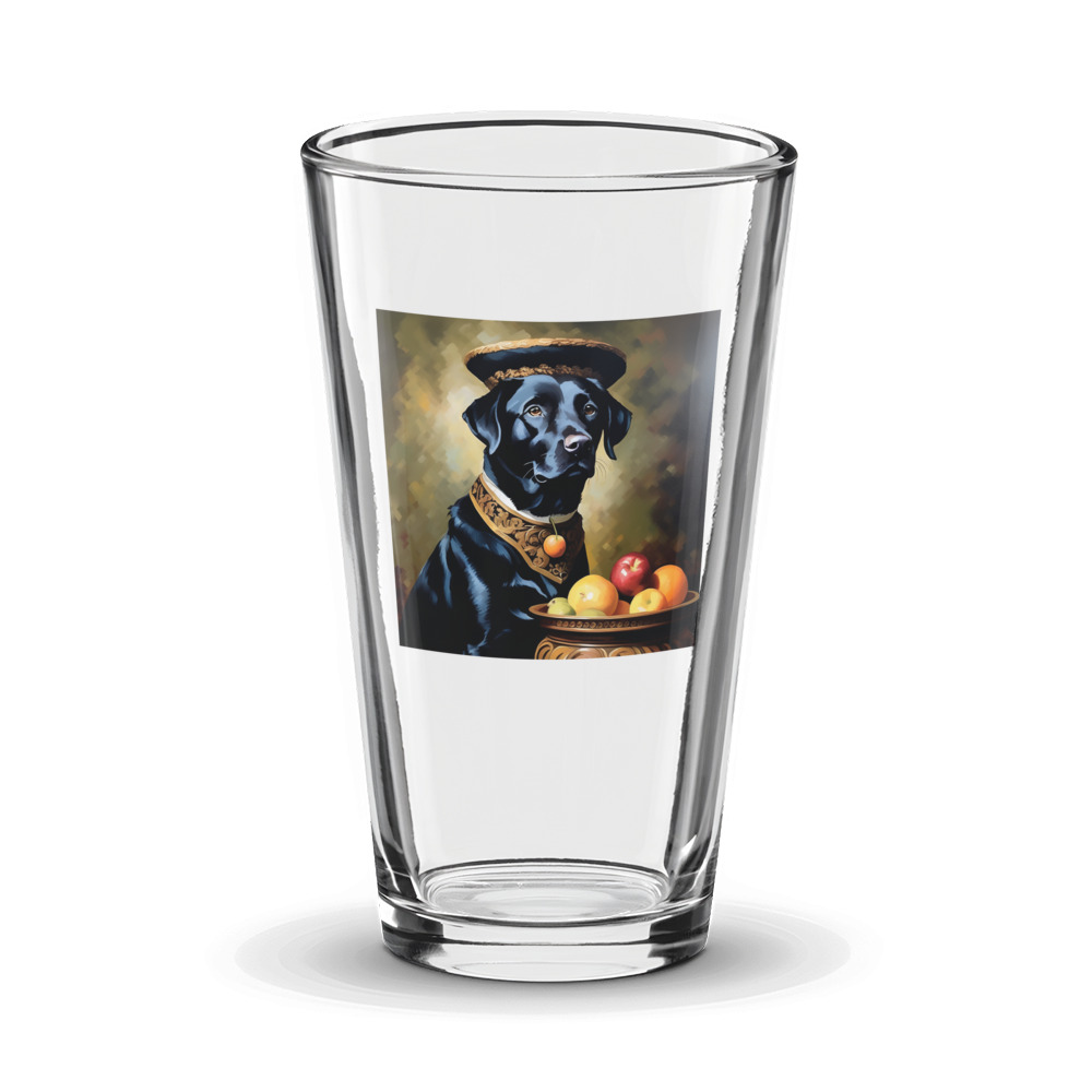 PugMug Custom Black Labrador Retriever Glass Tumbler