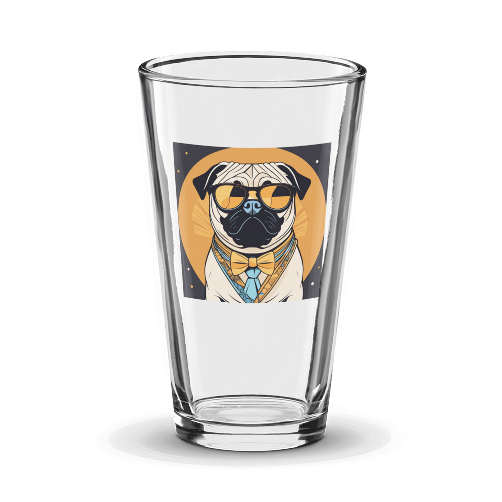 PugMug Custom Pug Glass Tumbler
