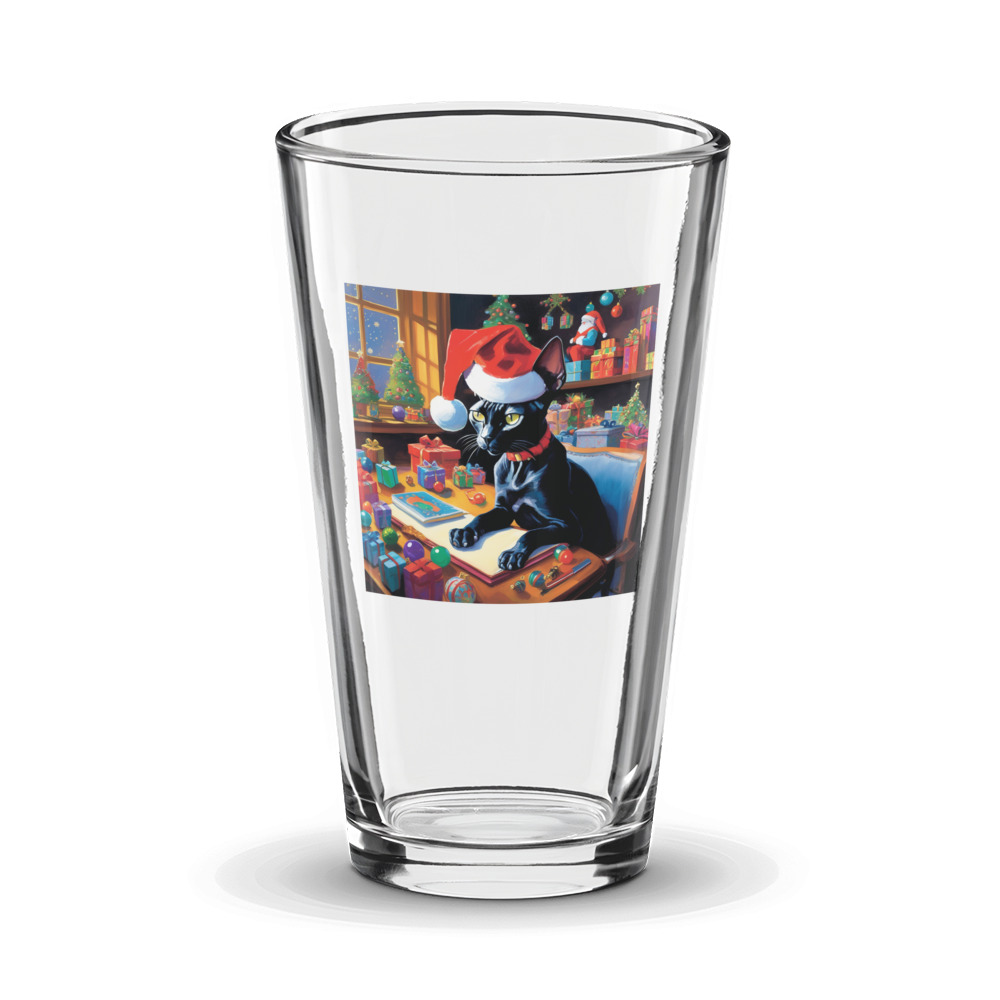 PugMug Custom Black Sphynx Cat Glass Tumbler
