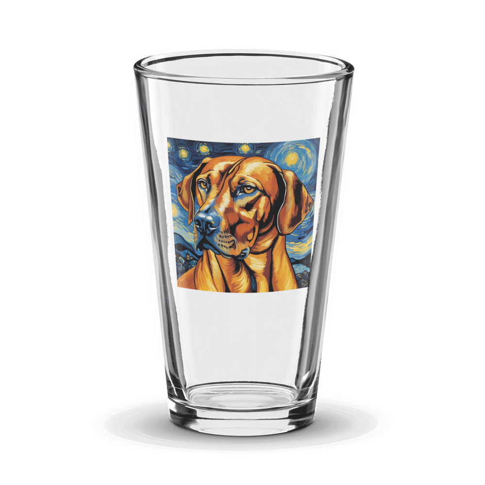 PugMug Custom Rhodesian Ridgeback Glass Tumbler
