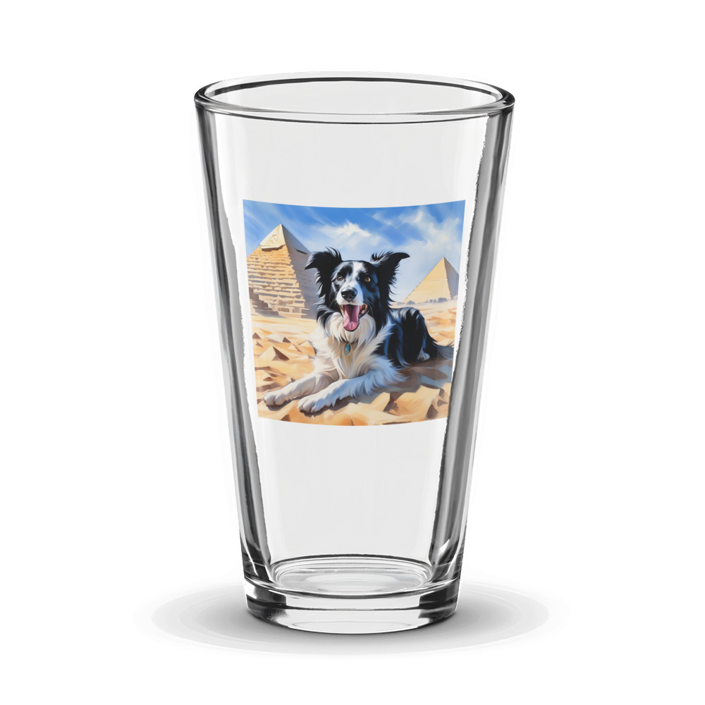 PugMug Custom Border Collie Glass Tumbler