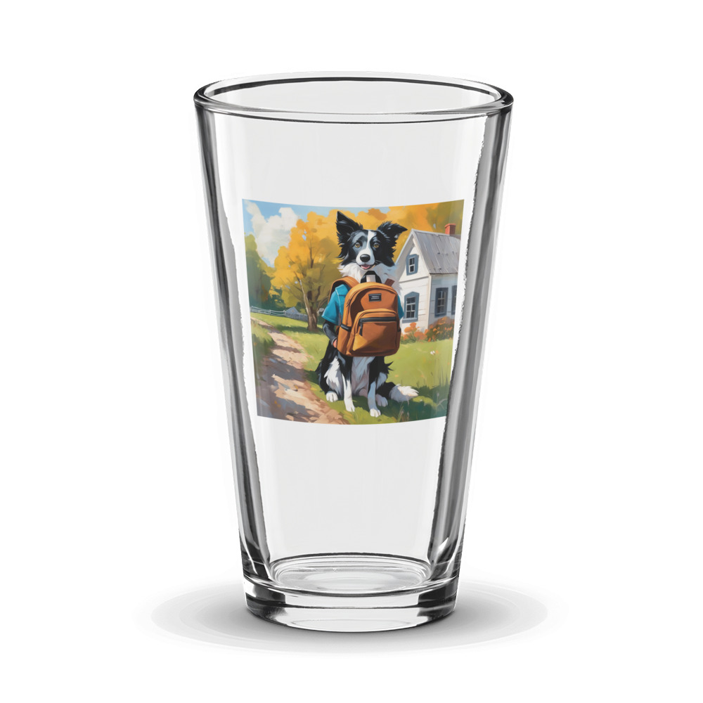 PugMug Custom Border Collie Glass Tumbler
