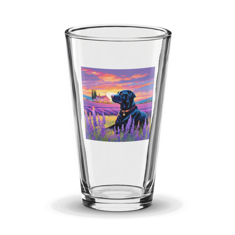 PugMug Custom Black Labrador Retriever Glass Tumbler