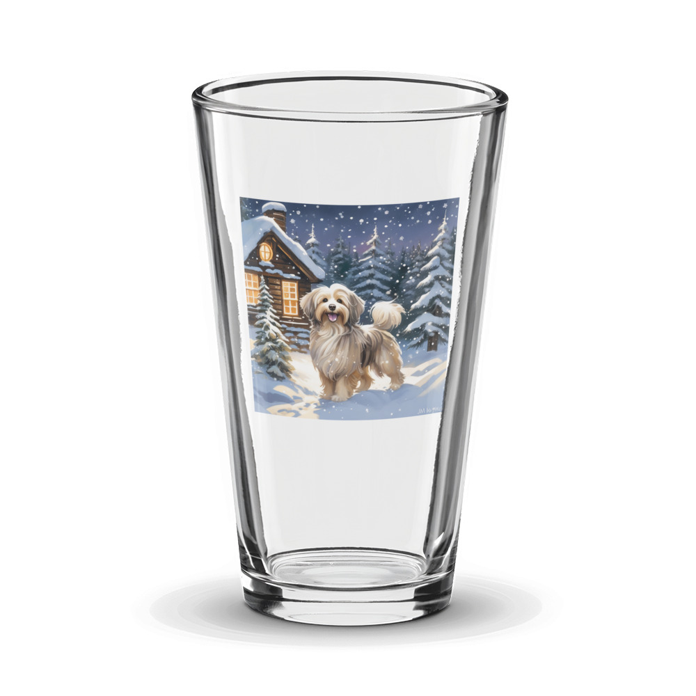 PugMug Custom Tan Havanese Dog Glass Tumbler
