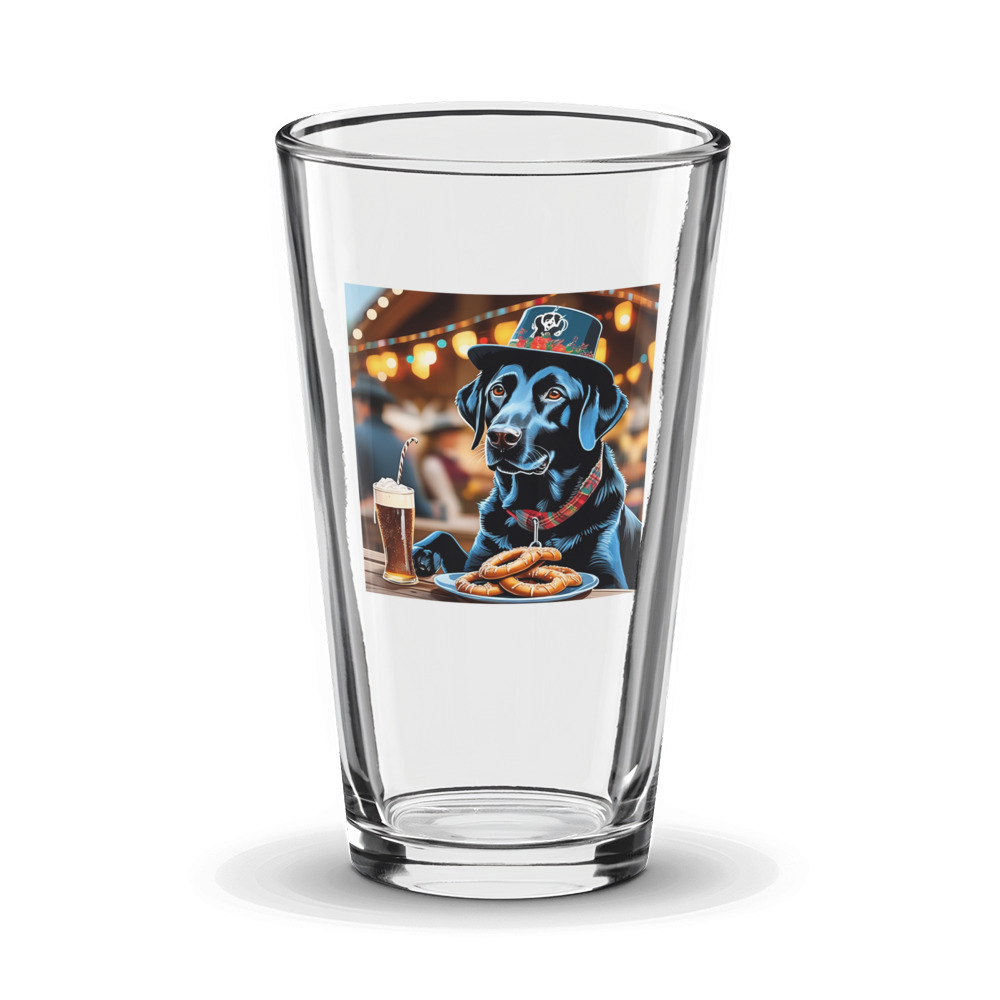 PugMug Custom Black Labrador Retriever Glass Tumbler