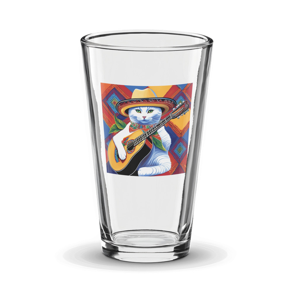 PugMug Custom White Companion Cat Glass Tumbler