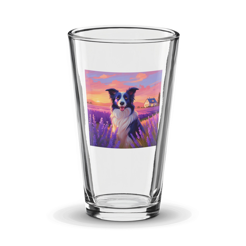 PugMug Custom Border Collie Glass Tumbler